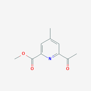 molecular formula C10H11NO3 B14853675 Methyl 6-acetyl-4-methylpyridine-2-carboxylate 