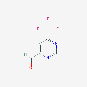 molecular formula C6H3F3N2O B14853710 6-(Trifluoromethyl)pyrimidine-4-carbaldehyde 