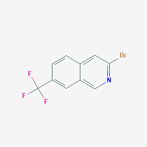 molecular formula C10H5BrF3N B14853838 3-Bromo-7-(trifluoromethyl)isoquinoline 