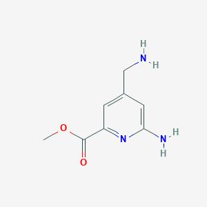 molecular formula C8H11N3O2 B14853847 Methyl 6-amino-4-(aminomethyl)pyridine-2-carboxylate 
