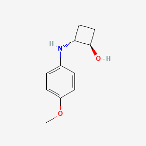 molecular formula C11H15NO2 B1485396 trans-2-[(4-Methoxyphenyl)amino]cyclobutan-1-ol CAS No. 2149520-92-1