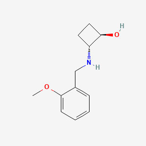 molecular formula C12H17NO2 B1485403 trans-2-{[(2-Methoxyphenyl)methyl]amino}cyclobutan-1-ol CAS No. 1843344-03-5