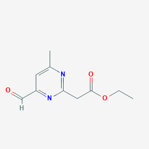 molecular formula C10H12N2O3 B14854048 Ethyl (4-formyl-6-methylpyrimidin-2-YL)acetate 