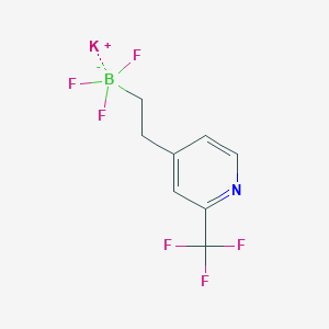molecular formula C8H7BF6KN B14854070 Potassium trifluoro(2-(2-(trifluoromethyl)pyridin-4-YL)ethyl)borate 