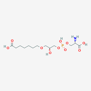 molecular formula C13H26NO10P B148541 1-O-(6-Carboxylhexyl)glycero-3-phosphoserine CAS No. 139239-73-9
