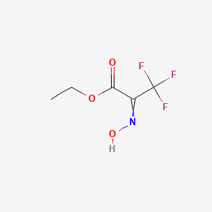 molecular formula C5H6F3NO3 B14854239 ethyl 3,3,3-trifluoro-2-hydroxyiminopropanoate 