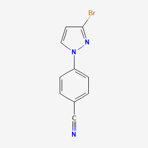 molecular formula C10H6BrN3 B1485431 Benzonitrile, 4-(3-bromo-1H-pyrazol-1-yl)- CAS No. 1622841-08-0