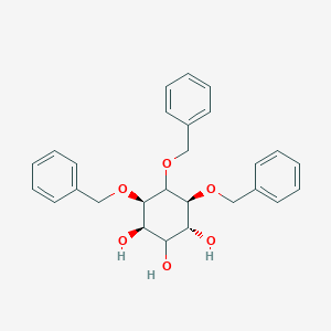 molecular formula C27H30O6 B148544 (1R,3R,4S,6R)-4,5,6-tris(phenylmethoxy)cyclohexane-1,2,3-triol CAS No. 131233-70-0
