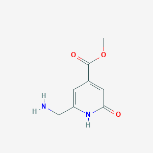 molecular formula C8H10N2O3 B14854504 Methyl 2-(aminomethyl)-6-hydroxyisonicotinate 