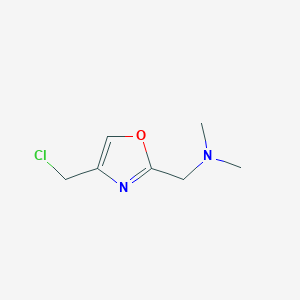 molecular formula C7H11ClN2O B14854693 N-[[4-(Chloromethyl)-1,3-oxazol-2-YL]methyl]-N,N-dimethylamine CAS No. 1393584-84-3