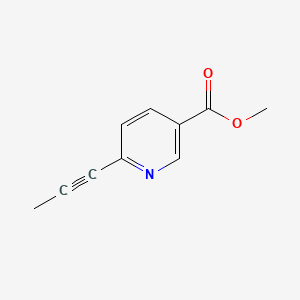 molecular formula C10H9NO2 B14854698 Methyl 6-(prop-1-yn-1-yl)nicotinate 