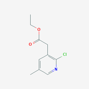 molecular formula C10H12ClNO2 B14854724 Ethyl 2-(2-chloro-5-methylpyridin-3-YL)acetate 