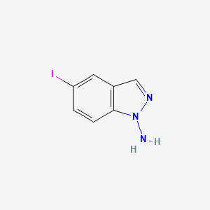 molecular formula C7H6IN3 B14854739 1-Amino-5-iodoindazole 