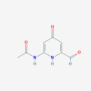 molecular formula C8H8N2O3 B14854758 N-(6-Formyl-4-hydroxypyridin-2-YL)acetamide 