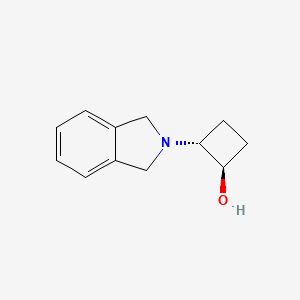 molecular formula C12H15NO B1485480 trans-2-(2,3-dihydro-1H-isoindol-2-yl)cyclobutan-1-ol CAS No. 2165395-33-3