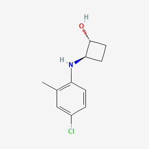 molecular formula C11H14ClNO B1485488 trans-2-[(4-Chloro-2-methylphenyl)amino]cyclobutan-1-ol CAS No. 2158945-87-8