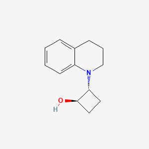 molecular formula C13H17NO B1485493 trans-2-(1,2,3,4-Tetrahydroquinolin-1-yl)cyclobutan-1-ol CAS No. 2157923-68-5
