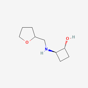 molecular formula C9H17NO2 B1485495 trans-2-{[(Oxolan-2-yl)methyl]amino}cyclobutan-1-ol CAS No. 2145375-86-4