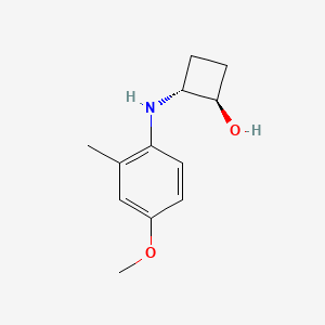 molecular formula C12H17NO2 B1485499 trans-2-[(4-Methoxy-2-methylphenyl)amino]cyclobutan-1-ol CAS No. 2158287-07-9