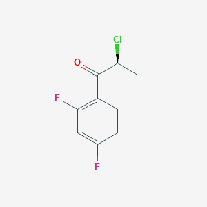 molecular formula C9H7ClF2O B148550 (2S)-2-Chloro-1-(2,4-difluorophenyl)propan-1-one CAS No. 135133-19-6