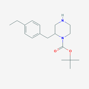 molecular formula C18H28N2O2 B14855025 2-(4-Ethyl-benzyl)-piperazine-1-carboxylic acid tert-butyl ester 