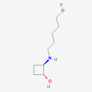 trans-2-[(5-Hydroxypentyl)amino]cyclobutan-1-ol