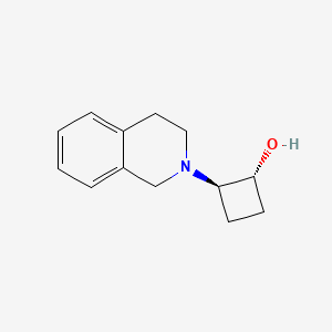 molecular formula C13H17NO B1485504 trans-2-(1,2,3,4-Tetrahydroisoquinolin-2-yl)cyclobutan-1-ol CAS No. 2166209-93-2
