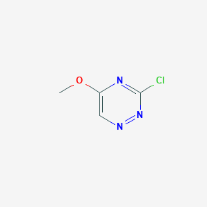 molecular formula C4H4ClN3O B14855043 3-Chloro-5-methoxy-1,2,4-triazine 