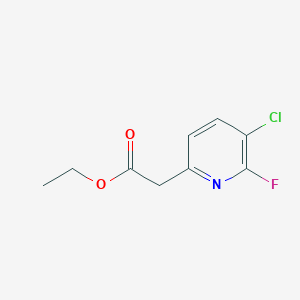 molecular formula C9H9ClFNO2 B14855047 Ethyl (5-chloro-6-fluoropyridin-2-YL)acetate CAS No. 1260667-75-1