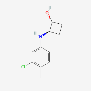 molecular formula C11H14ClNO B1485505 trans-2-[(3-Chloro-4-methylphenyl)amino]cyclobutan-1-ol CAS No. 2139475-85-5