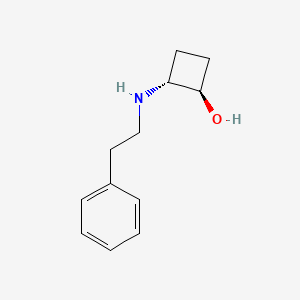 molecular formula C12H17NO B1485506 trans-2-[(2-Phenylethyl)amino]cyclobutan-1-ol CAS No. 2165538-96-3