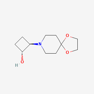trans-2-{1,4-Dioxa-8-azaspiro[4.5]decan-8-yl}cyclobutan-1-ol