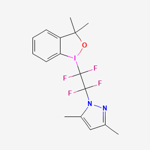 molecular formula C16H17F4IN2O B14855085 Alcohol Togni-(3,5-diMe-PyrazolylCF2CF2) reagent 