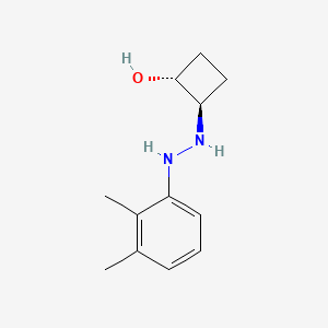 molecular formula C12H18N2O B1485509 trans-2-[2-(2,3-Dimethylphenyl)hydrazin-1-yl]cyclobutan-1-ol CAS No. 2166107-65-7