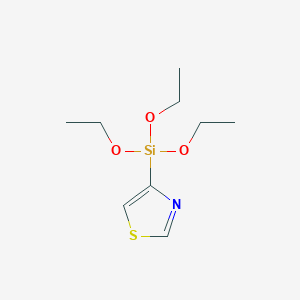 molecular formula C9H17NO3SSi B14855106 4-(Triethoxysilyl)thiazole 