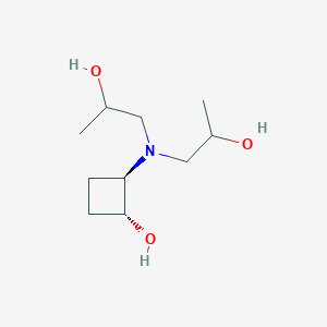 molecular formula C10H21NO3 B1485511 trans-2-[Bis(2-hydroxypropyl)amino]cyclobutan-1-ol CAS No. 2166408-19-9