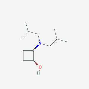 molecular formula C12H25NO B1485516 trans-2-[Bis(2-methylpropyl)amino]cyclobutan-1-ol CAS No. 2166208-89-3