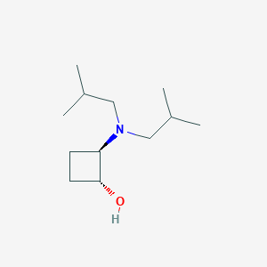 trans-2-[Bis(2-methylpropyl)amino]cyclobutan-1-ol