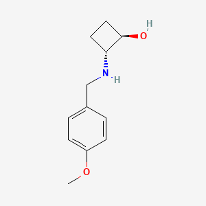 molecular formula C12H17NO2 B1485518 trans-2-{[(4-Methoxyphenyl)methyl]amino}cyclobutan-1-ol CAS No. 1867521-07-0