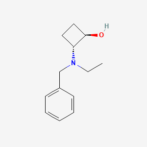 trans-2-[Benzyl(ethyl)amino]cyclobutan-1-ol