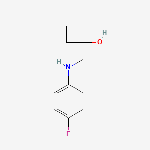 1-{[(4-Fluorophenyl)amino]methyl}cyclobutan-1-ol