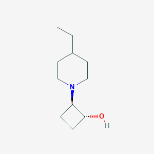 trans-2-(4-Ethylpiperidin-1-yl)cyclobutan-1-ol