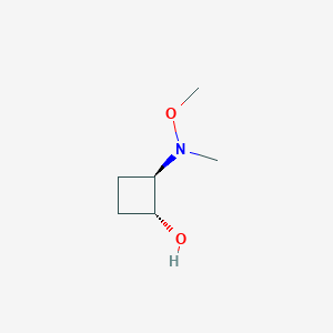 trans-2-[Methoxy(methyl)amino]cyclobutan-1-ol