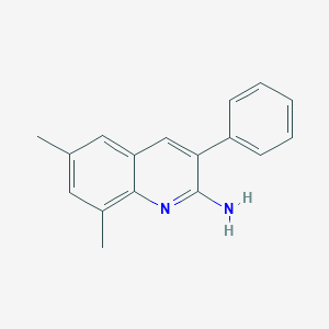 molecular formula C17H16N2 B14855270 2-Amino-6,8-dimethyl-3-phenylquinoline 