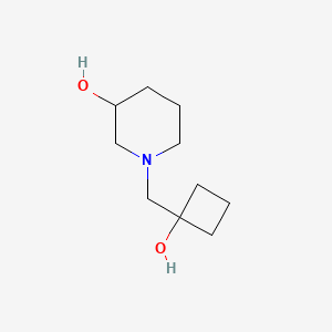 1-[(1-Hydroxycyclobutyl)methyl]piperidin-3-ol