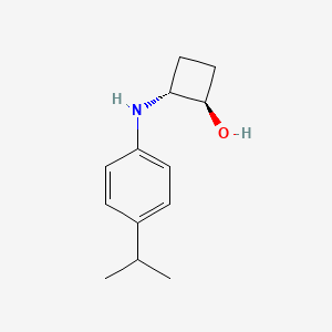molecular formula C13H19NO B1485532 trans-2-{[4-(Propan-2-yl)phenyl]amino}cyclobutan-1-ol CAS No. 2165378-67-4