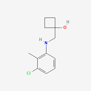 1-{[(3-Chloro-2-methylphenyl)amino]methyl}cyclobutan-1-ol