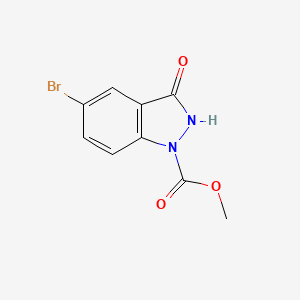 molecular formula C9H7BrN2O3 B14855374 Methyl 5-bromo-3-oxo-2,3-dihydro-1H-indazole-1-carboxylate 