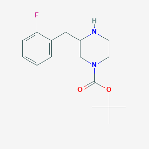 molecular formula C16H23FN2O2 B14855463 Tert-butyl 3-(2-fluorobenzyl)piperazine-1-carboxylate 