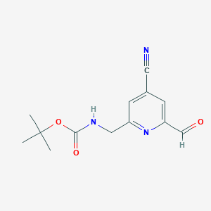 molecular formula C13H15N3O3 B14855569 Tert-butyl (4-cyano-6-formylpyridin-2-YL)methylcarbamate 